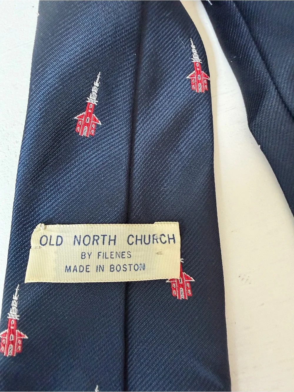 Vintage Men’s tie, Old North Church, Boston by Filene’s